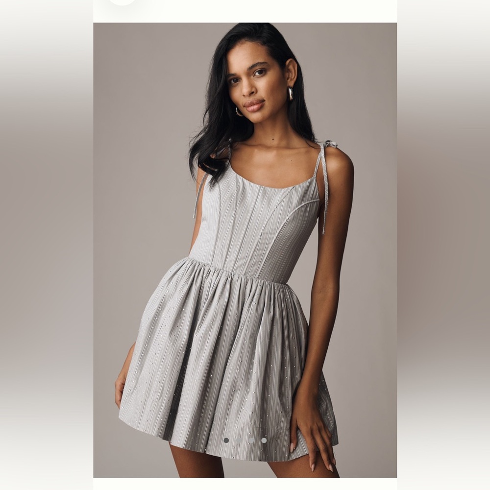 Anthropologie EN SAISON CHRISTELLE FIT & FLARE MINI DRES